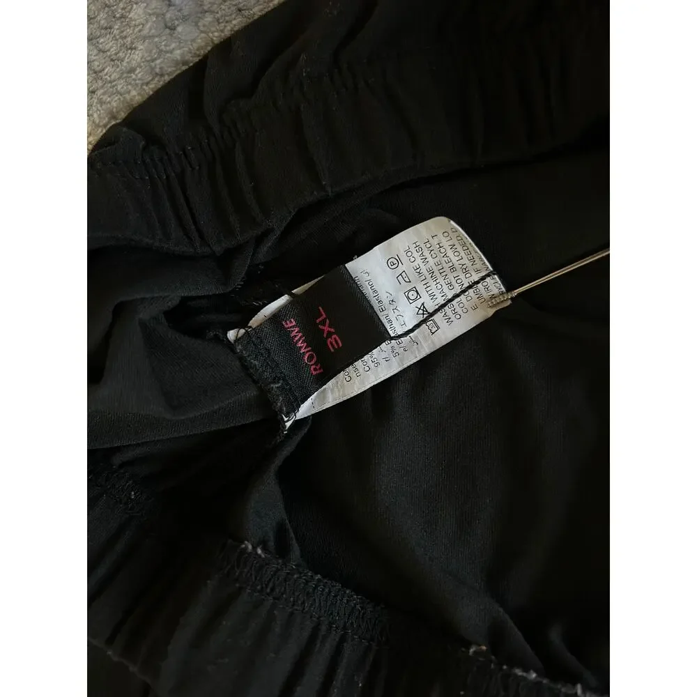 Romwe Powerpuff Girls Cartoon Letter Graphic Biker Black Shorts Plus Size 3XL - Picture 12 of 14